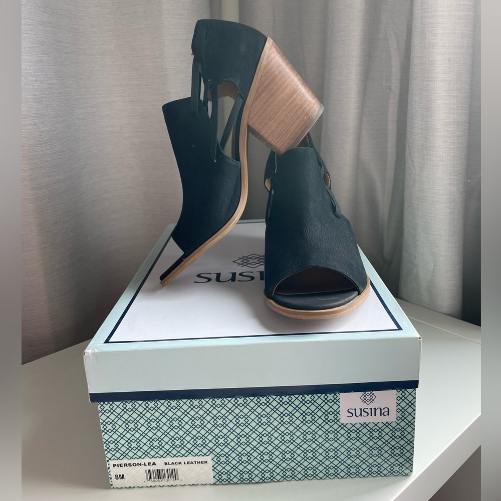 Susina Pierson-Lea black leather size 8